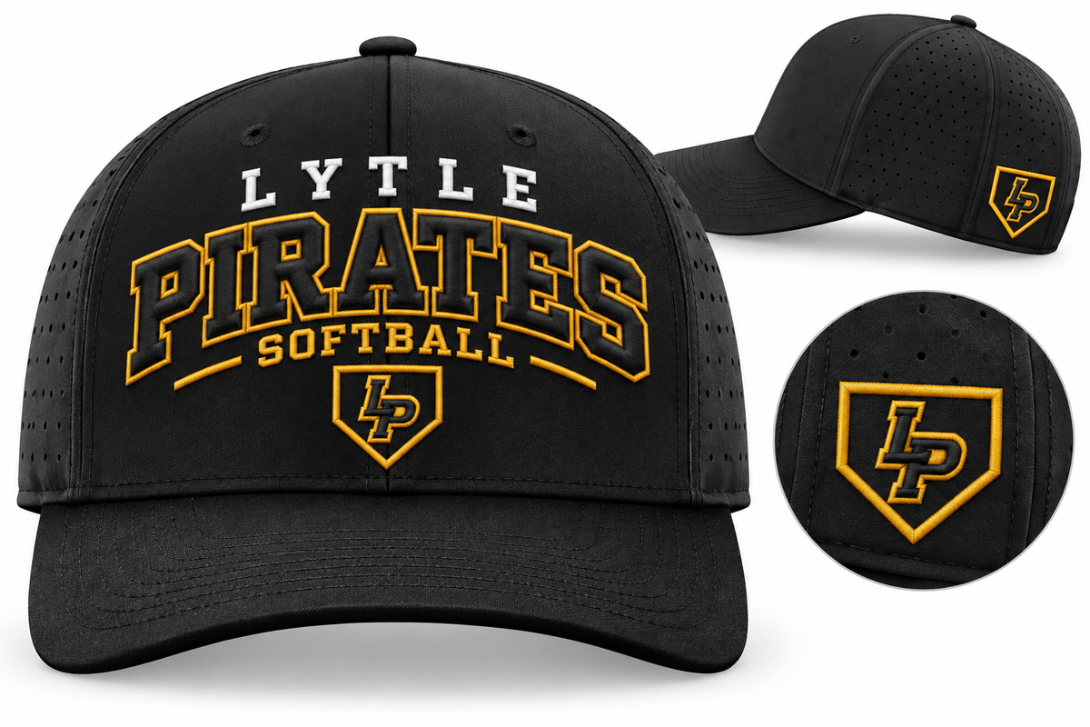 Pirate Softball Cap - SOLID BLACK