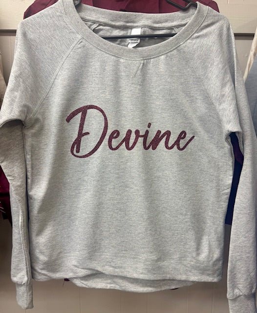 Devine Heather Grey Crewneck Sweatshirt (Adult)