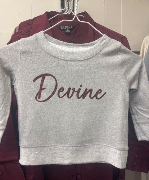 Heather Grey Crewneck Sweatshirt-Toddler (Devine, Lytle or Natalia)