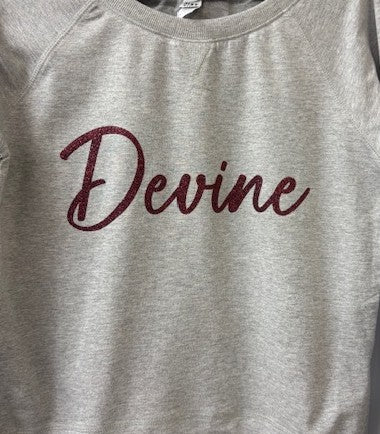 Devine Heather Grey Crewneck Sweatshirt (Adult)