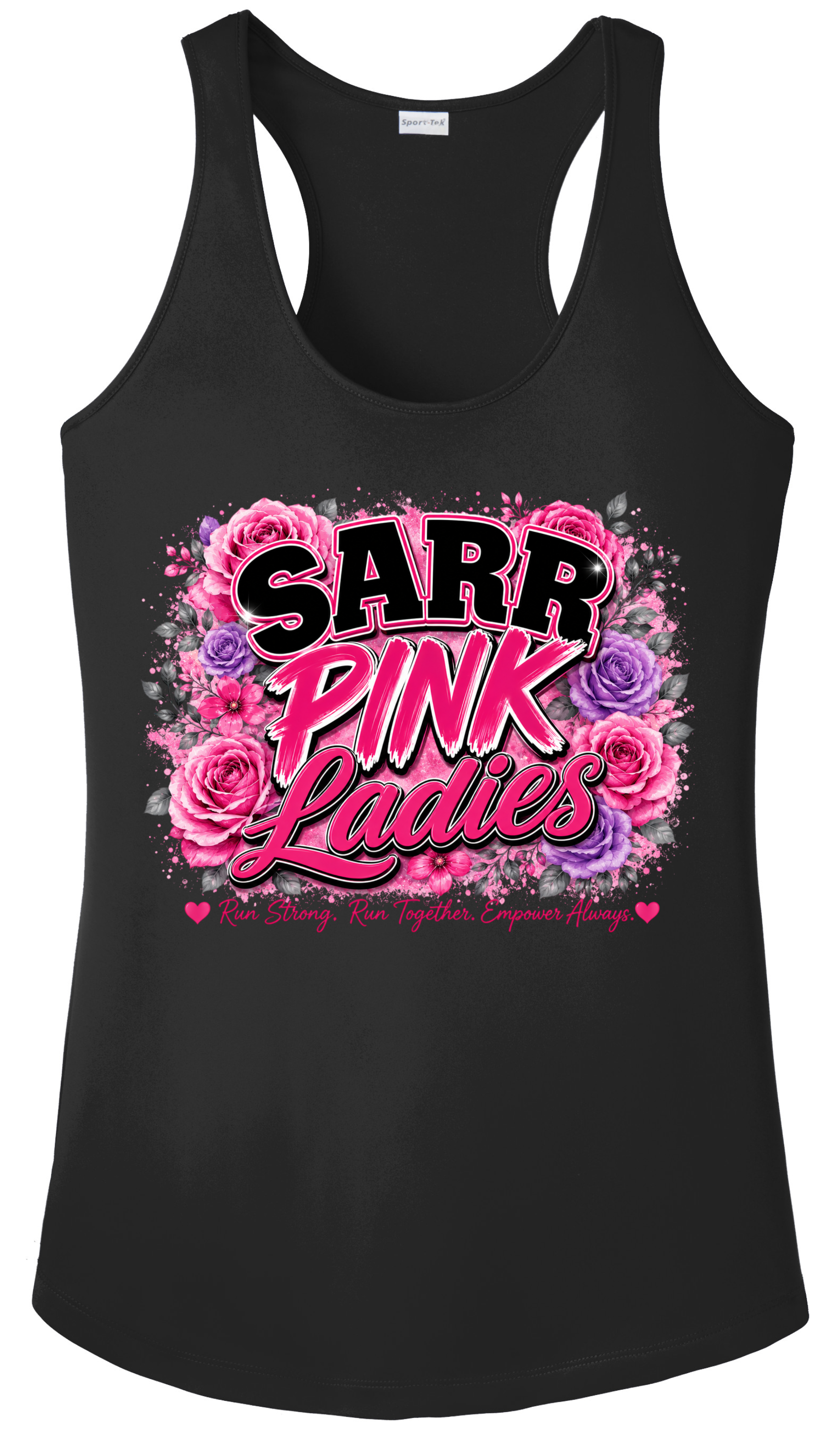 SARR Pink Ladies Racerback Tank - Black