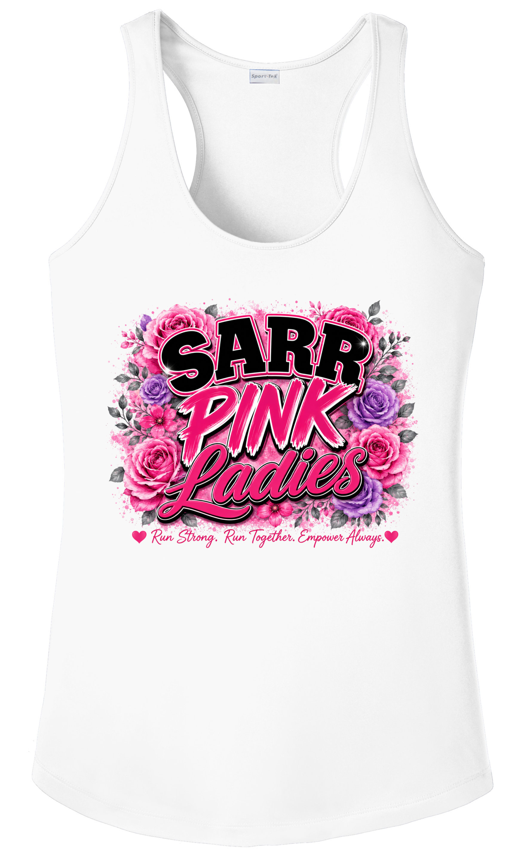 SARR Pink Ladies Racerback Tank - White