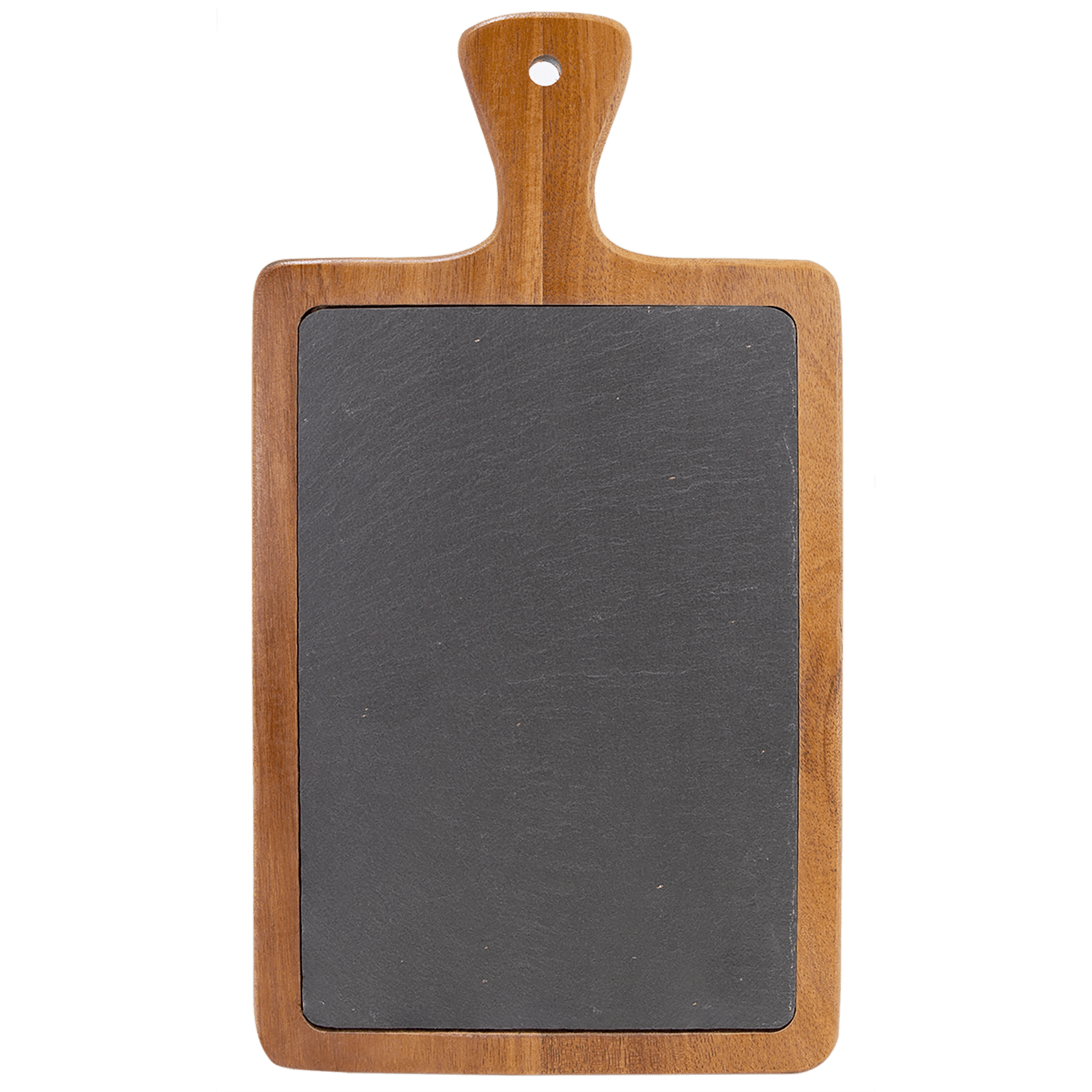 Personalized Acacia Wood with Slate Cutting Board