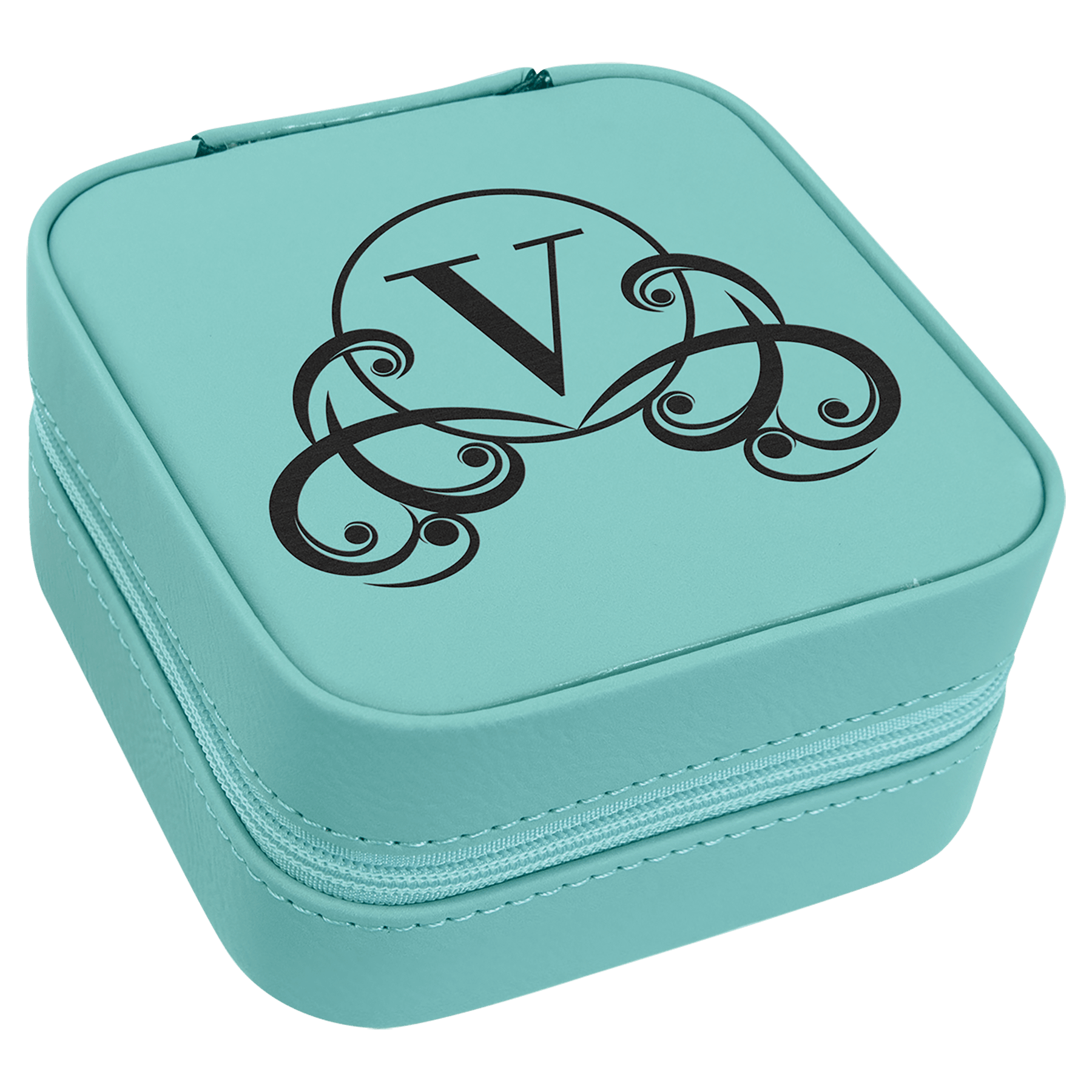 Personalized Leatherette Travel Jewelry Box